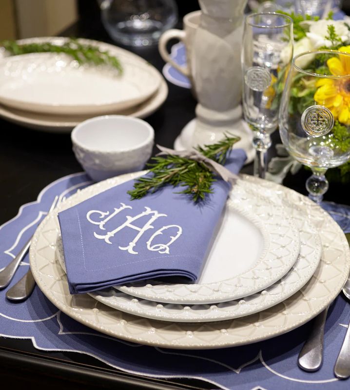 Linho Cotton Napkin - Blue - Set of 2