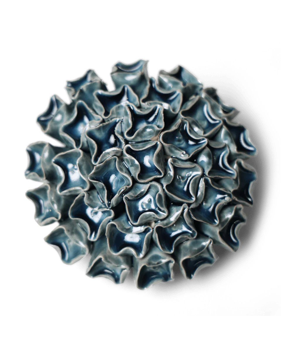 Ceramic Flower | Medium Teal 12