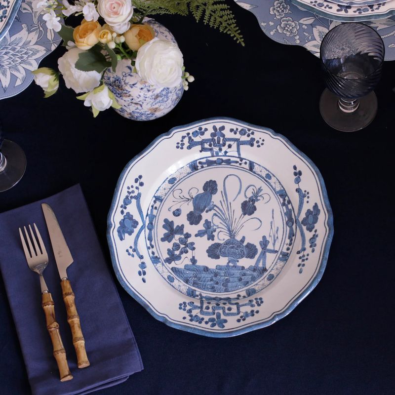 Vida Faenza 11" Melamine Dinner Plates | Blue | Set of 4