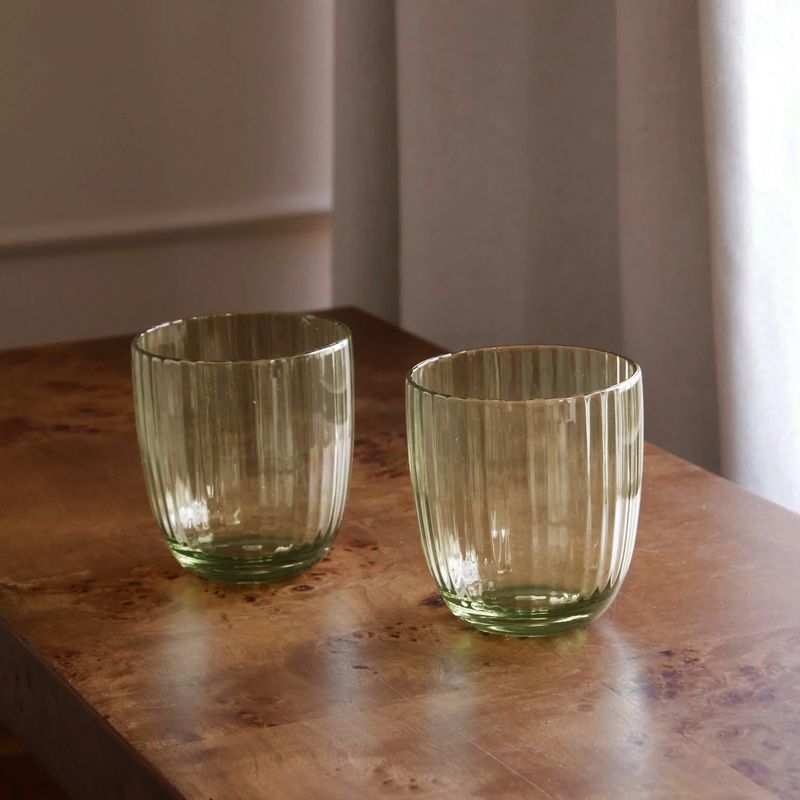 Vida Acrylic Double Old Fashioned | Green | Set of 4