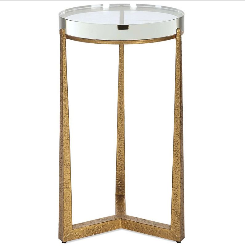 MIDAS ROUND ACCENT TABLE, GOLD