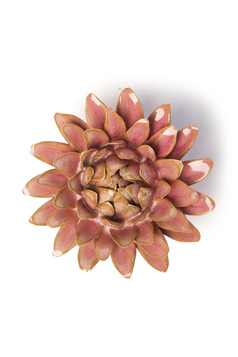 Ceramic Flower | Rose Quartz Pink Strawflower