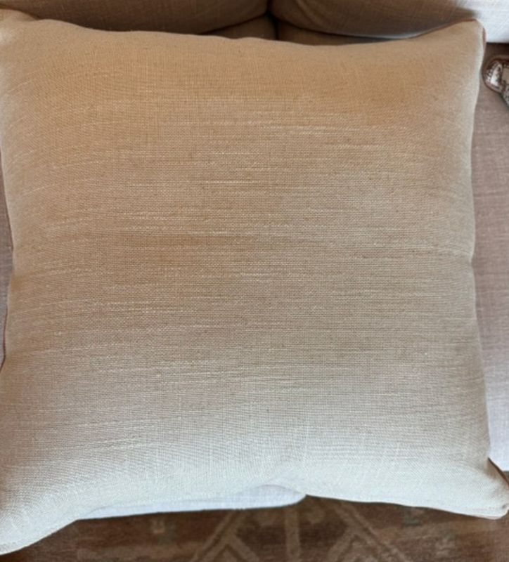 Block Print Vintage Yellow & Green Custom Pillow | 22x22