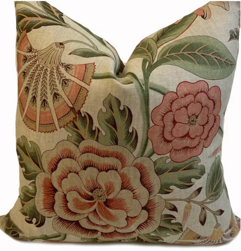 Anna French Floral Custom Pillow | 22x22