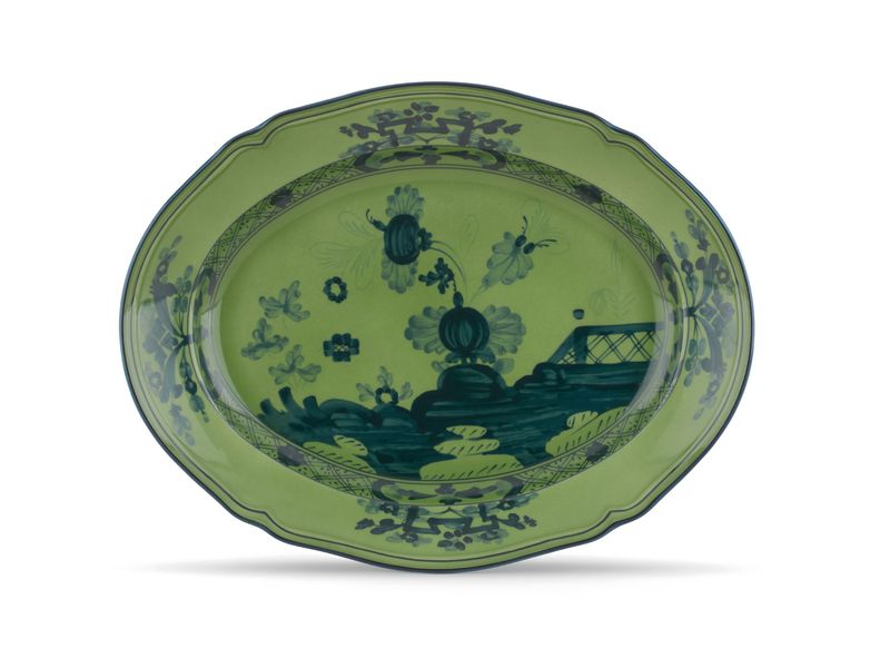 Ginori 1735 | Oriente Italiano | Malachite | Oval Serving Platter 13"