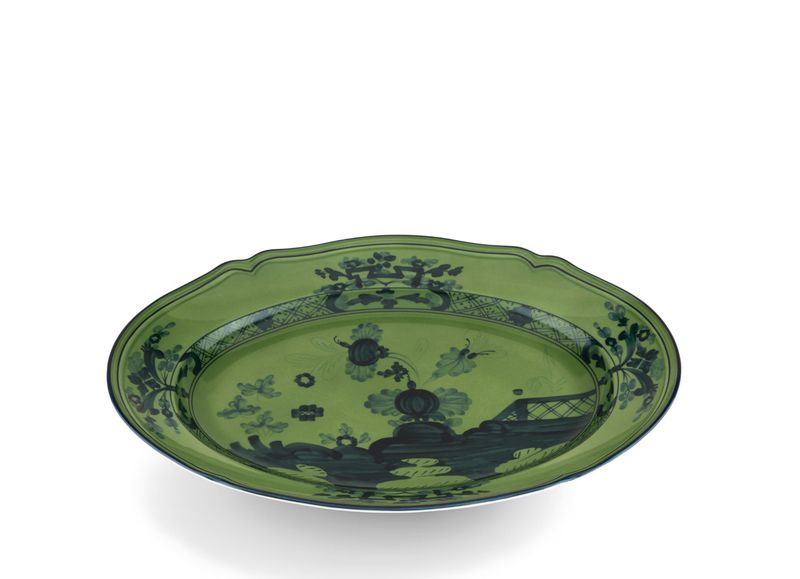 Ginori 1735 | Oriente Italiano | Malachite | Oval Serving Platter 13"