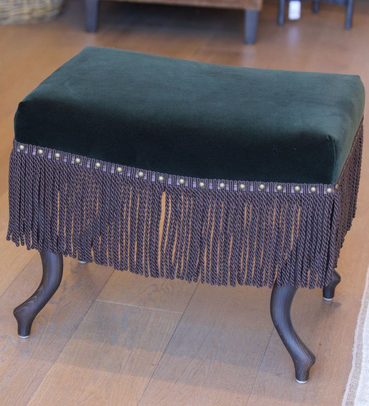 Grotto Fringed Ottoman