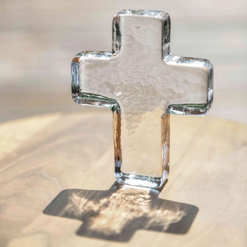 Simon Pearce Glass Cross | Medium