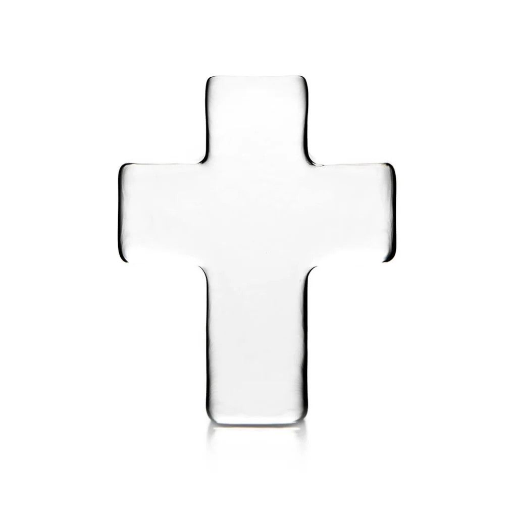 Simon Pearce Glass Cross | Medium