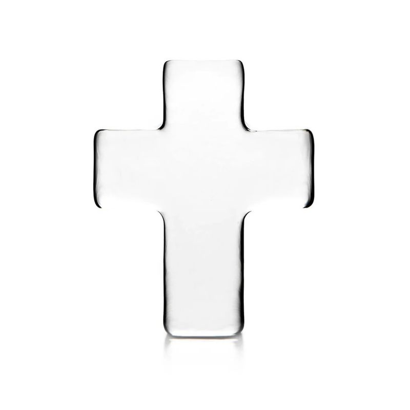 Simon Pearce Glass Cross | Medium