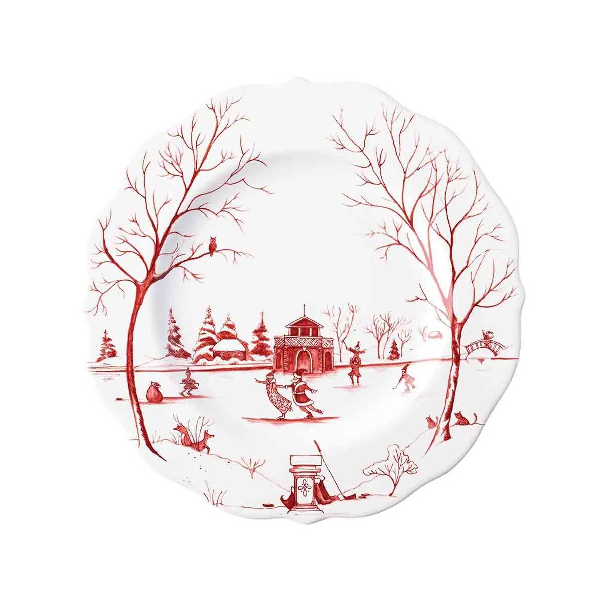 Winter Frolic Salad Plate | Ruby
