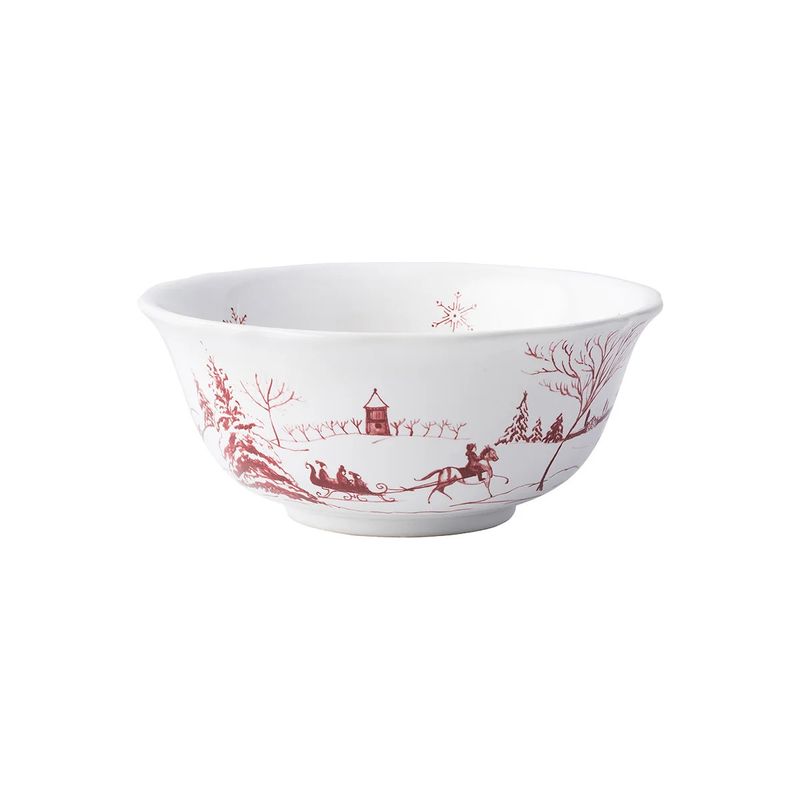 Country Estate Winter Frolic Cereal Bowl | Ruby
