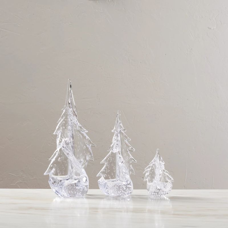 Simon Pearce BUBBLE TWIST Evergreen Tree | 10"