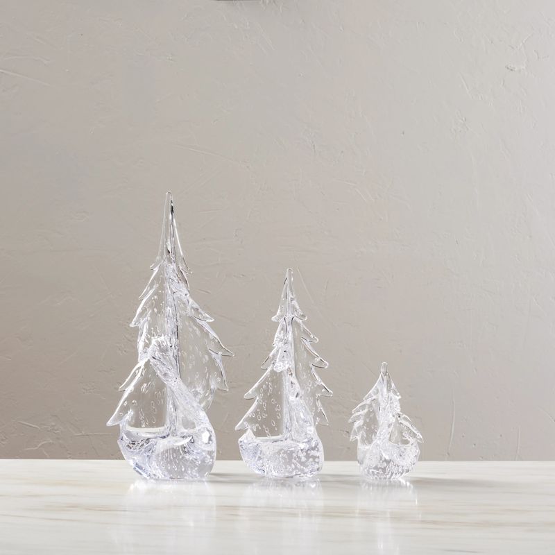Simon Pearce BUBBLE TWIST Evergreen Tree | 6"