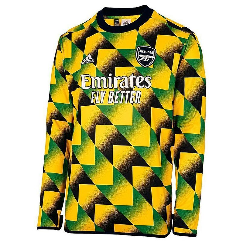 Official Adidas Arsenal Pre-Match Jamaica Long Sleeve Jersey (Authentic)