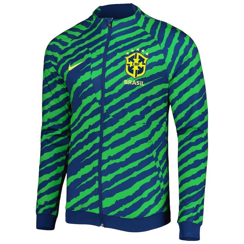 Brazil National Team Nike Academy Pro Anthem Performance Raglan Full-Zip Jacket - Blue/Green