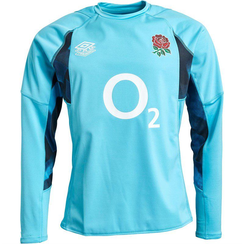Umbro Mens England Rugby Drill Top Bachelor Button/​Ensign Blue/​Black