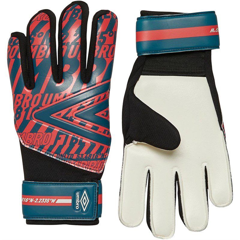 Umbro Axis Training Goalkeeper Gloves Blue Coral/​Plein Air/​Geranium