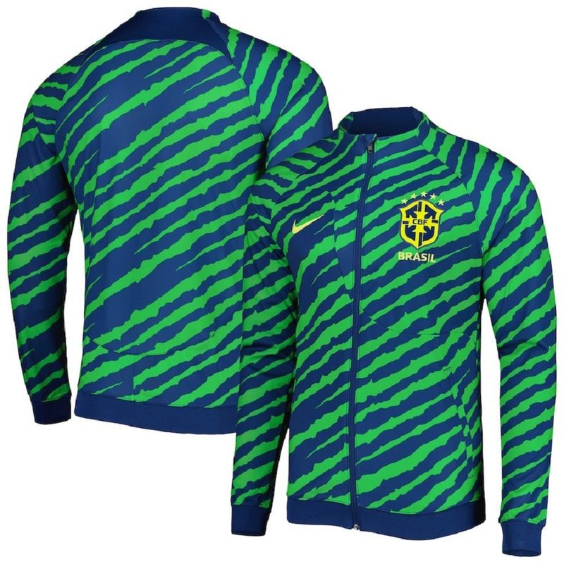 Brazil National Team Nike Academy Pro Anthem Performance Raglan Full-Zip Jacket - Blue/Green