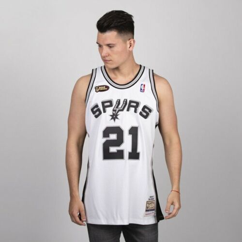 Jersey Mitchell &amp; Ness San Antonio Spurs #21 Tim Duncan White Authentic Jersey XL