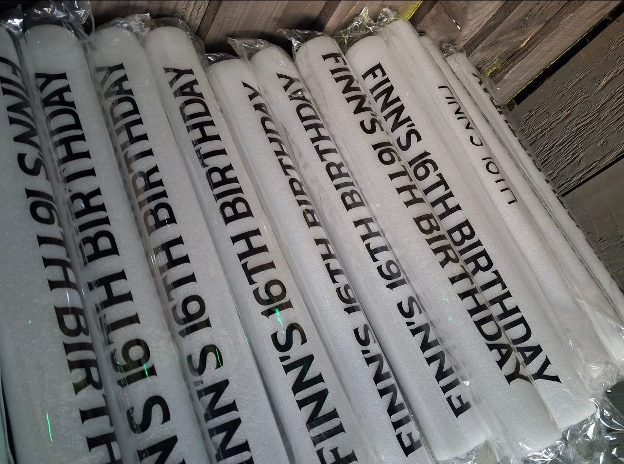 Personalised LED Foam Sticks