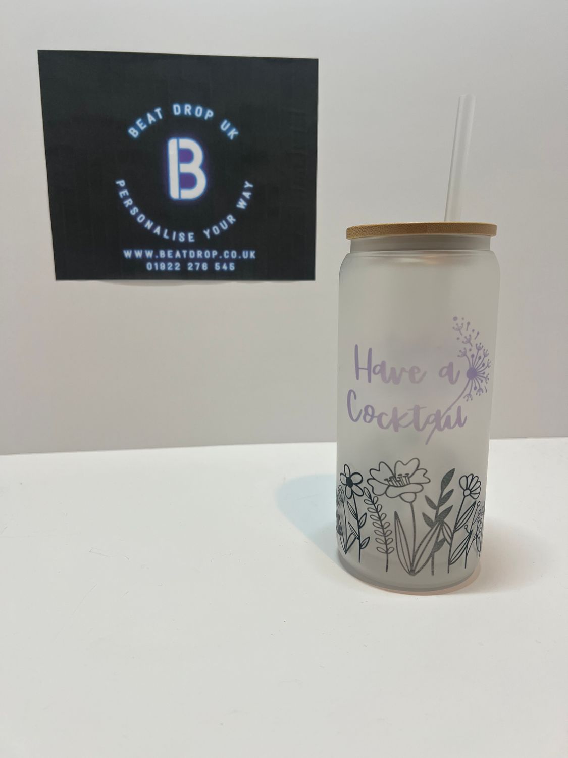 Personalised Glass Tumbler - Frosted