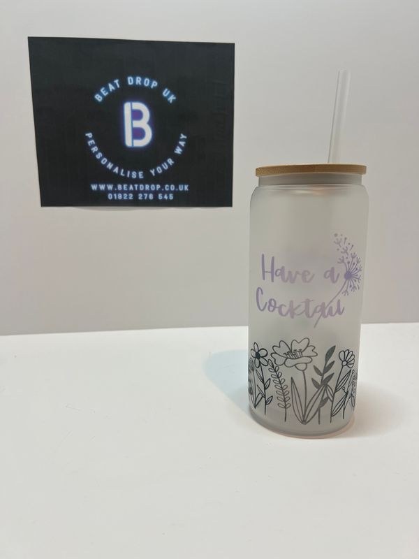 Personalised Glass Tumbler - Frosted