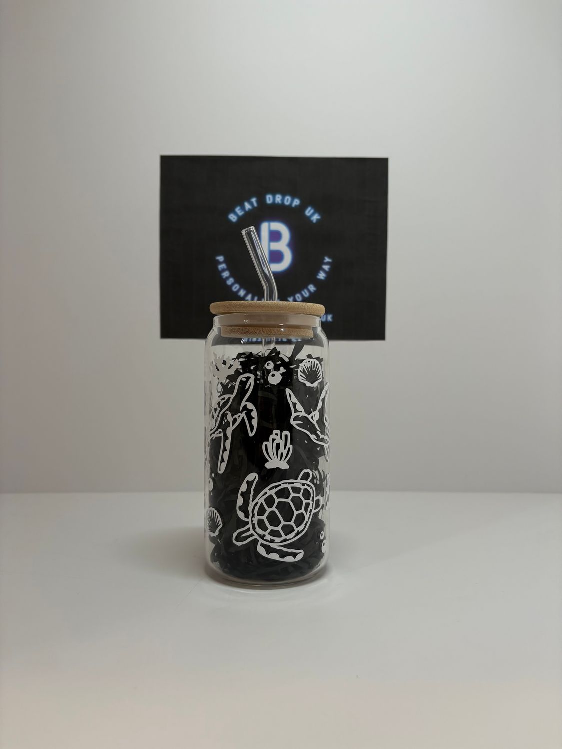 16oz Full wrap glass can design