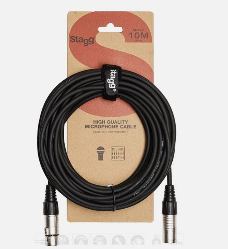 Stagg XLRM to XLRF 1M