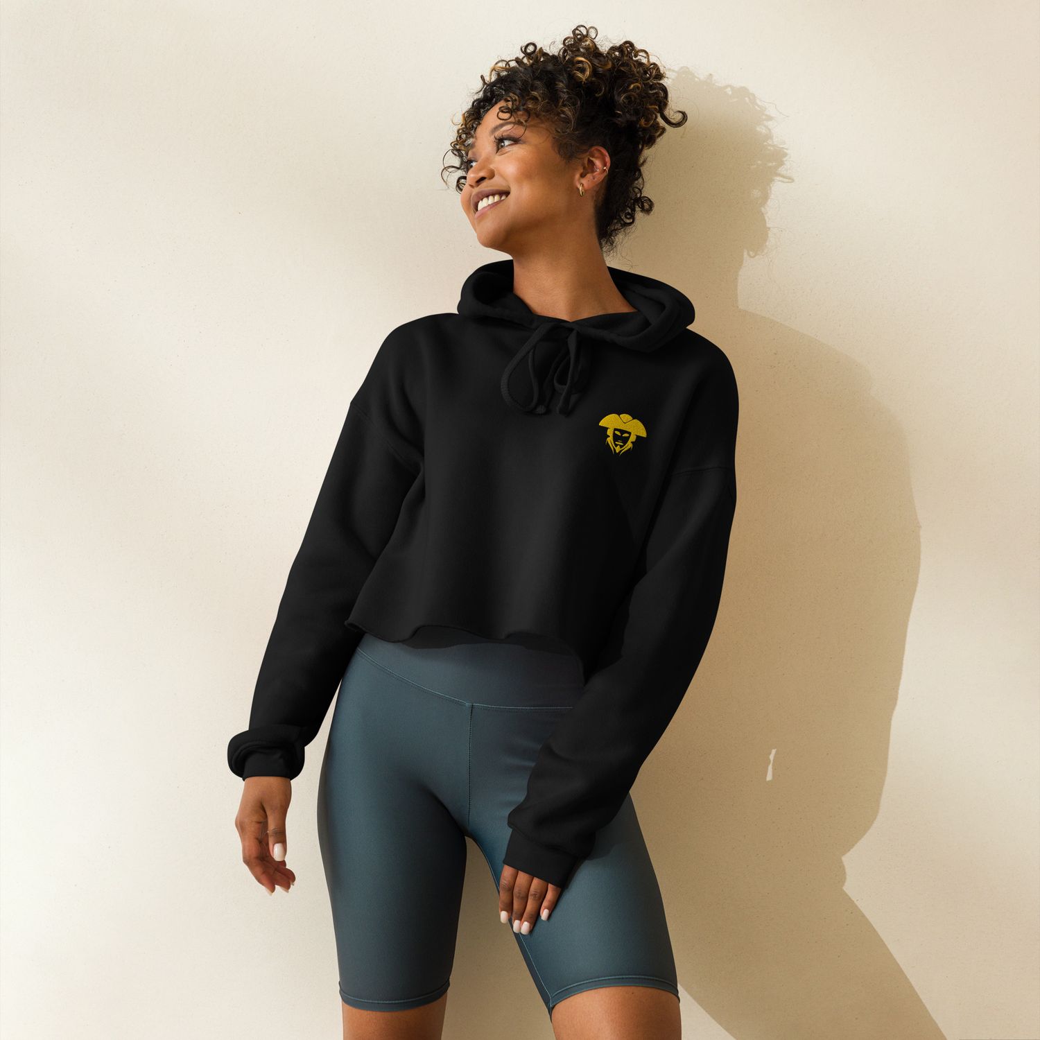 Crop Hoodie - SST gold stitched logo