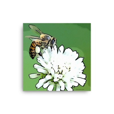 Honey Bee on Flower Canvas