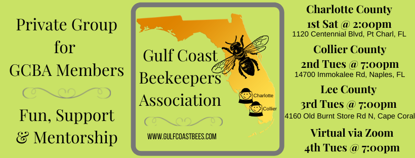 Gulf Coast Beekeepers Association  | Annual Membership w optional Florida State Beekeeper Association Membership
