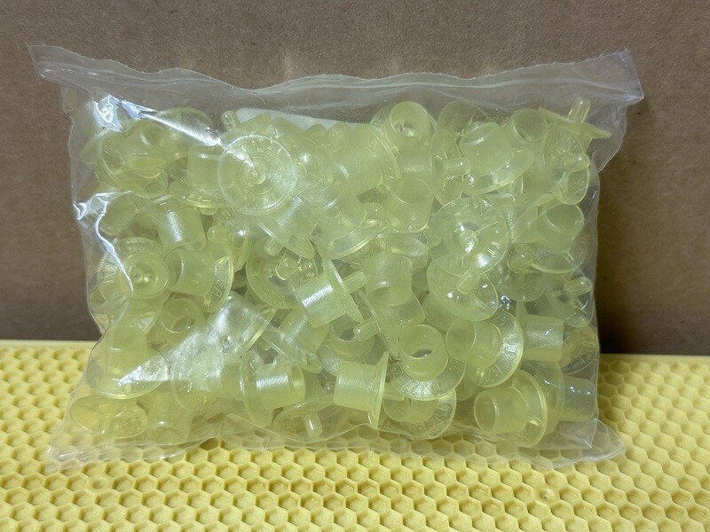 Bee Queenrearing | JZBZ Queen Cups for Beekeepers | Wide Base Queen Cups | Yellow/Amber | 100 pk Bee Queenrearing | JZBZ Queen Cups for Beekeepers | Wide Base Queen Cups | Yellow/Amber | 100 pk