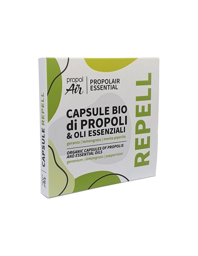Apitherapy | PropolAir | Organic Propolis Refill Capsules - Repell - Propolis + Geranium, Lemongrass & Peppermint