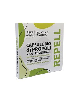 Apitherapy | PropolAir | Organic Propolis Refill Capsules - Repell - Propolis + Geranium, Lemongrass & Peppermint