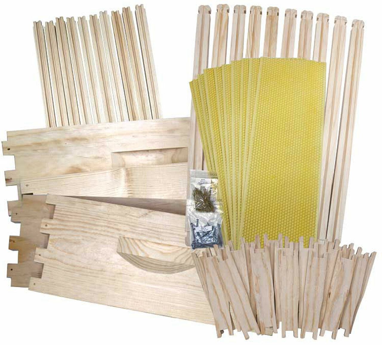 Bee Hive Kit | Super Unassembled with Frames and Foundation | Unassembled | Super 6 5/8&quot;