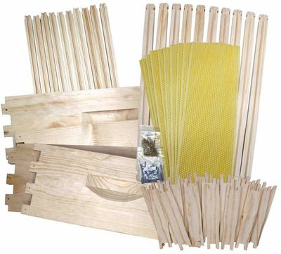 Bee Hive Kit | Super Unassembled with Frames and Foundation | Unassembled | Super 6 5/8&quot;