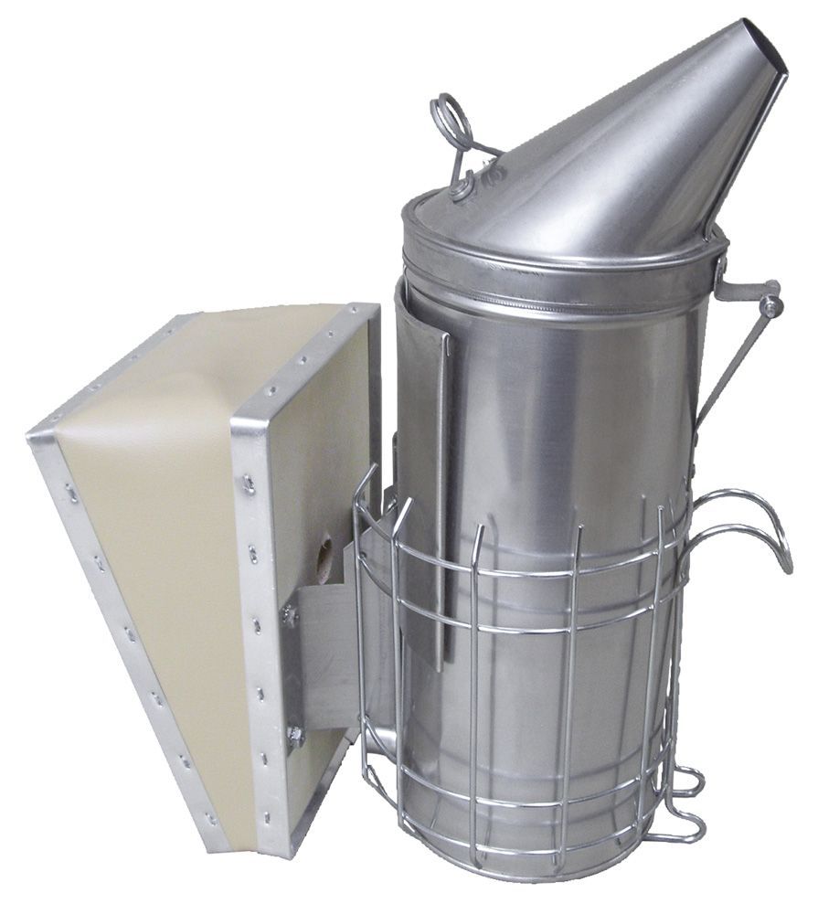 Bee Basics | Smoker 10” for Beekeepers | Stainless Steel w Shield &amp; Finger Guard | Removable Bellow (1)