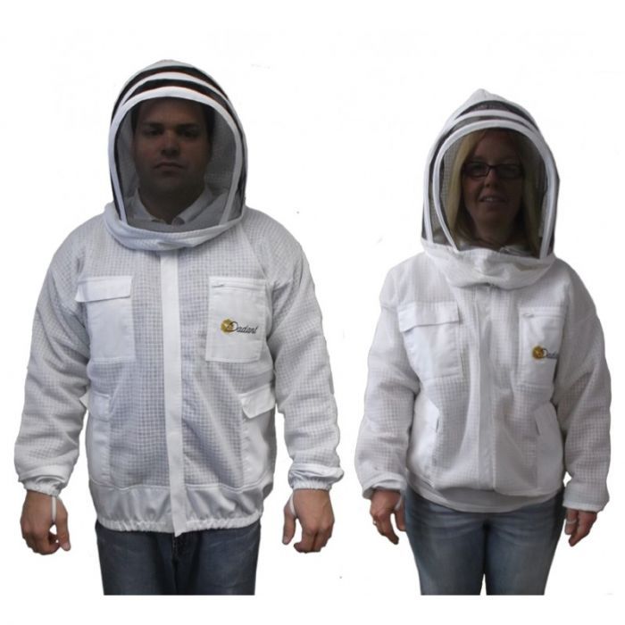 Bee Basics | Ventilated Jacket with Fencing Veil for Beekeepers, name: XXLarge