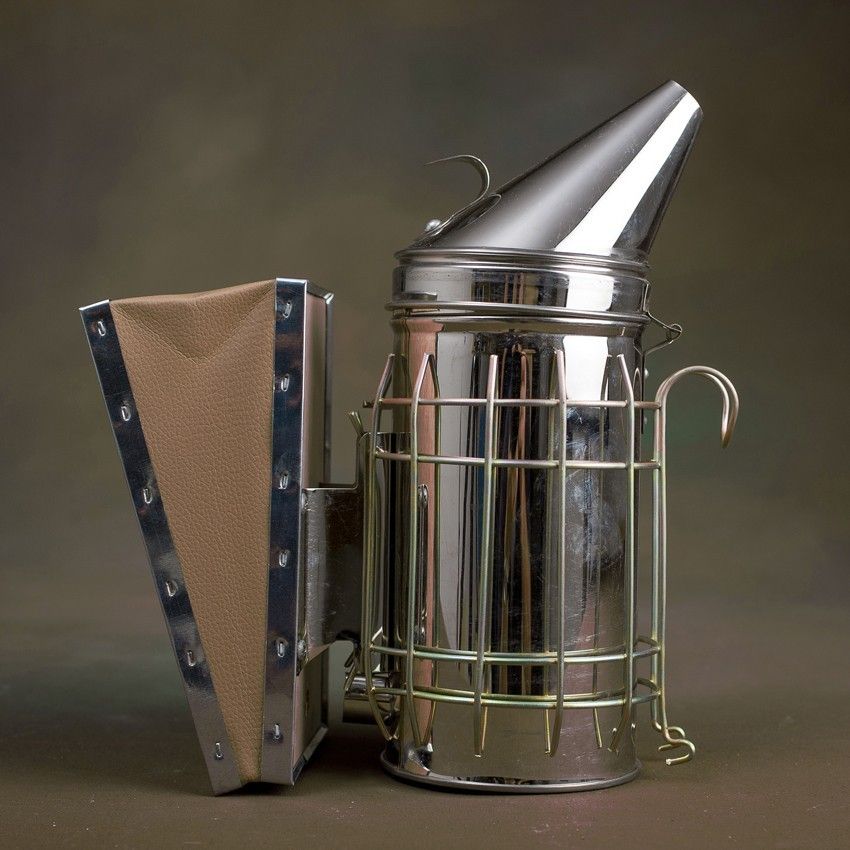 Bee Basics | Smoker 7” for Beekeepers | Stainless Steel w Shield | Removable Bellow
