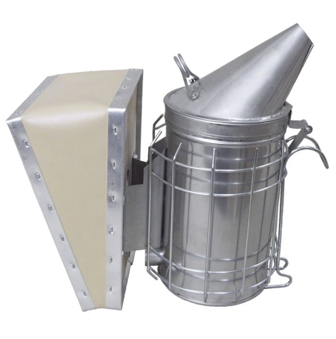 Bee Basics | Smoker 4 x 7” for Beekeepers | Stainless Steel w Shield | Removable Bellow