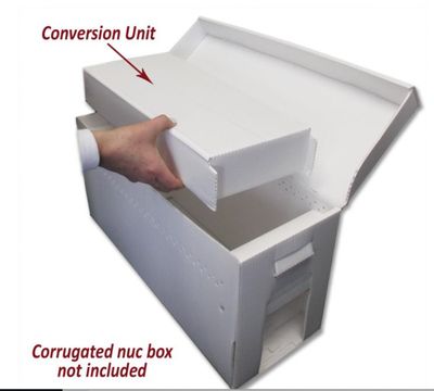 Bee Hive Box | Jester's EZ NUC Conversion Kit | Deep 9 5/8" to 6 6/8" | 5 Frame | Plastic Corrogated