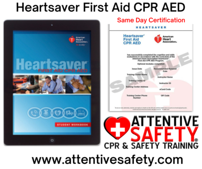 Group Heartsaver First Aid CPR AED Training 5-9 people