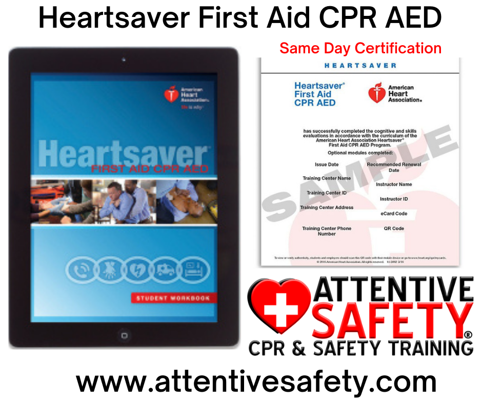 Group Heartsaver First Aid CPR AED Training 10-19 people