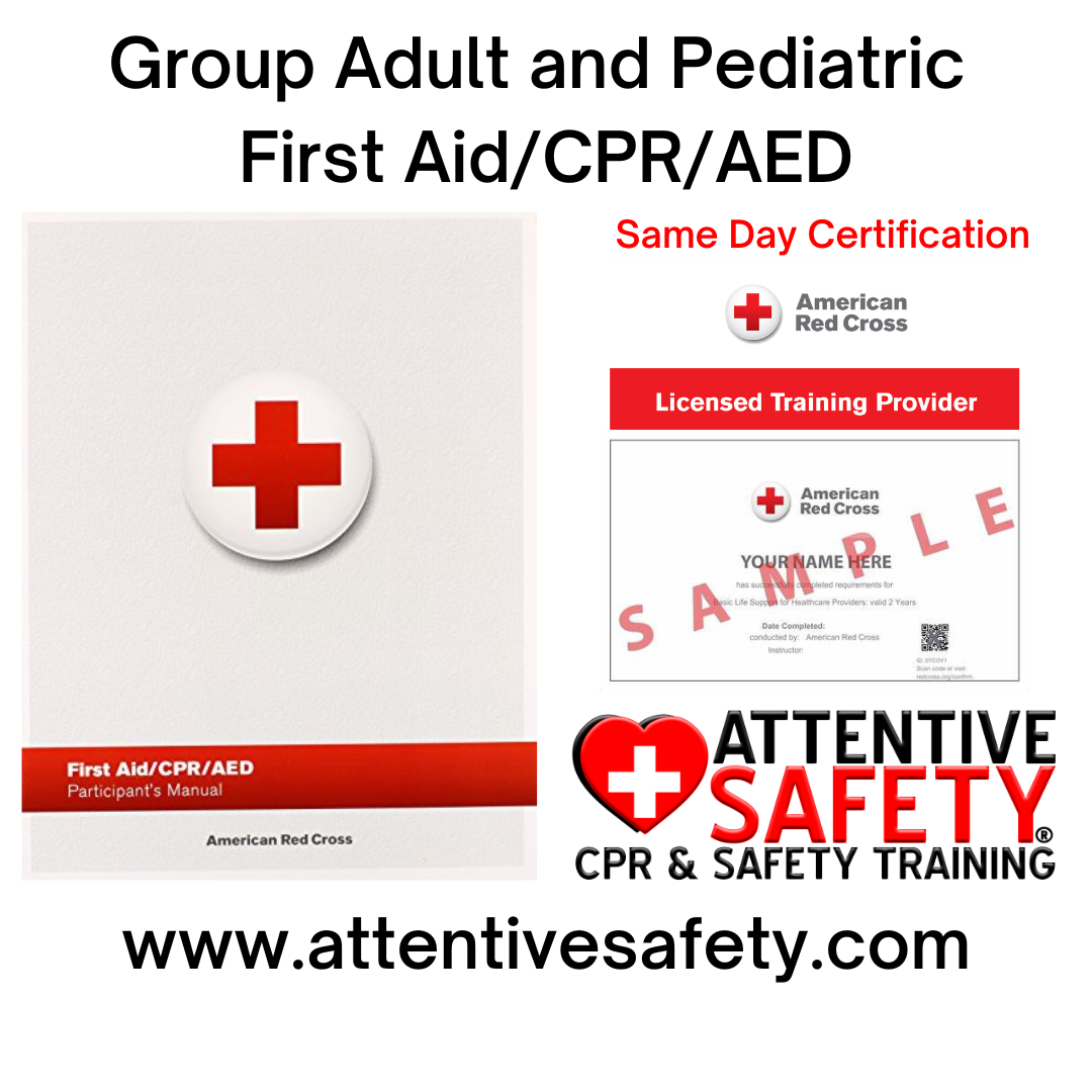 Group Adult and Pediatric First Aid CPR AED​ 5-9 people