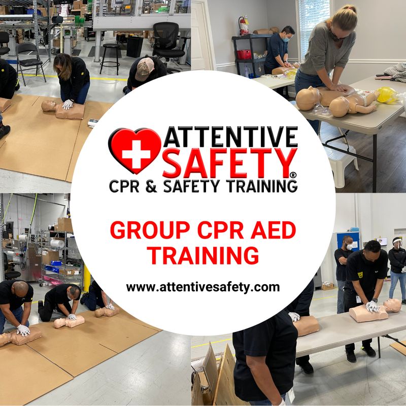 Group Heartsaver CPR AED Training &amp; Certification (10+ Participants – We Come to You!)