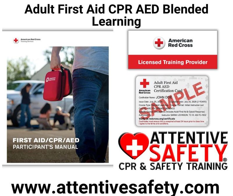 Adult First Aid CPR AED Blended Learning Course Adult First Aid CPR AED Blended Learning Course