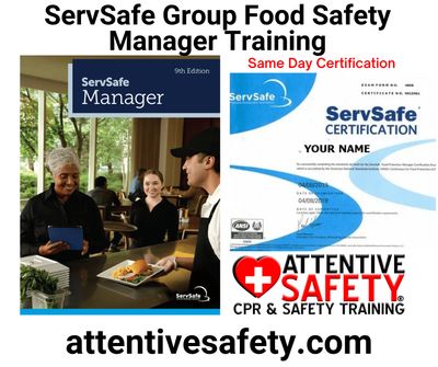 ServSafe Group Food Safety Manager Training and Exam (5+ People)