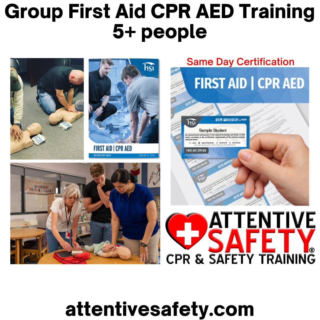 Group First Aid CPR AED at Your Location (5+ Participants)