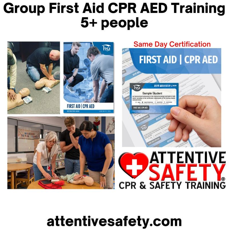 Group First Aid CPR AED at Your Location (5+ Participants)